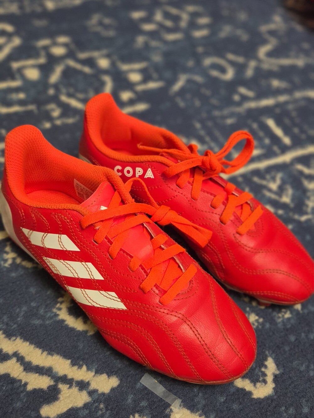 Adidas Kids Copa Sense.4 Soccer Cleats- Red, Grade School size 3